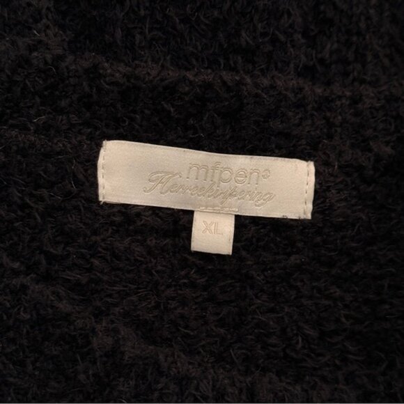 Mfpen men's Black Boucle Herreekvipering Pullover Furry sweater Sz XL cabin core - Picture 8 of 8